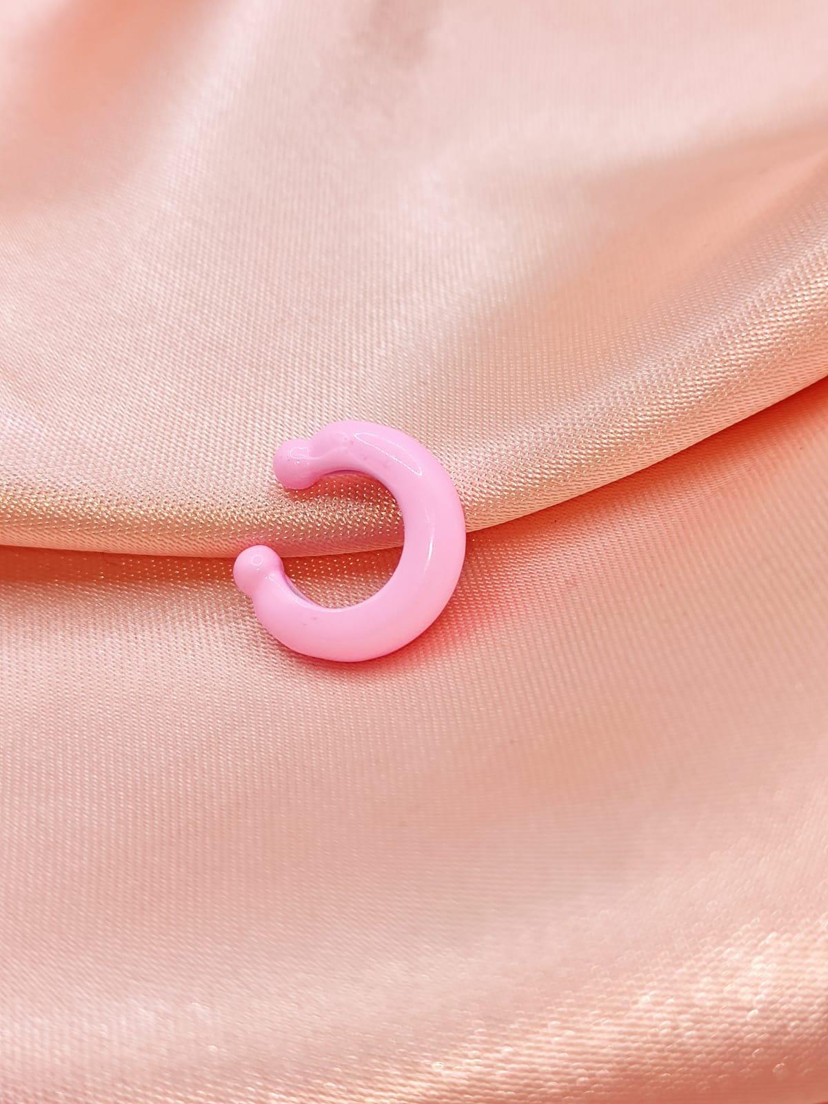 Ear cuff de colores rosa