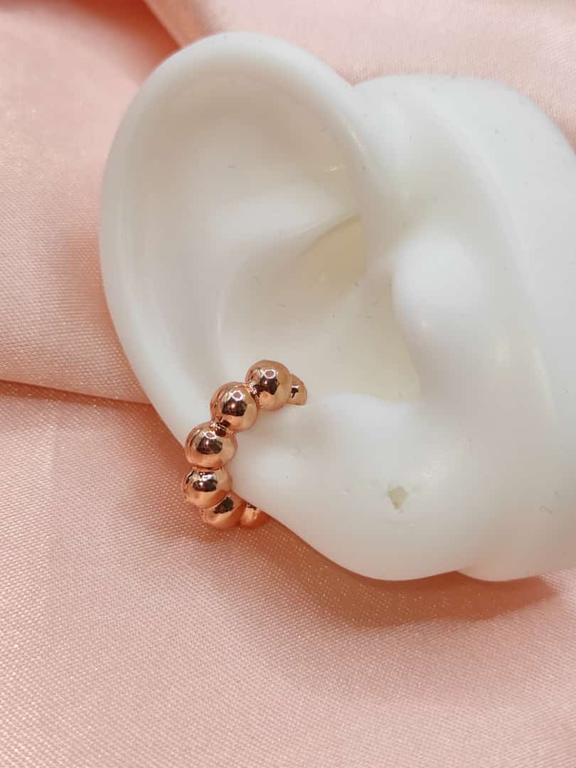 Ear cuff rose gold balines mediano