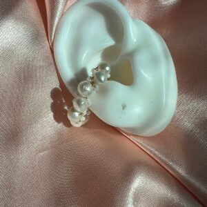 Ear cuff tejido perlas cultivadas