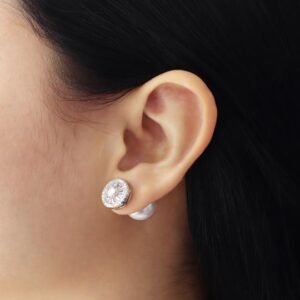 topo de cristales plata y perla