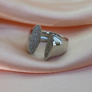 anillo ajustable plata  brillos