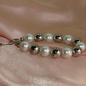 Brazalete perlas y balines 12mm