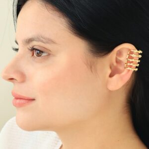 Ear cuff maxi 5 lineas dorados
