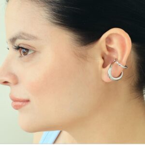 Ear cuff doble plata