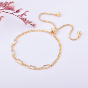 pulsera ajustable con cristales