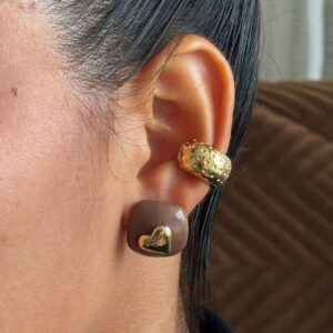 Topos chocolate con corazón dorado