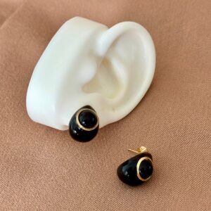 topo  negro con dorado tipo gota