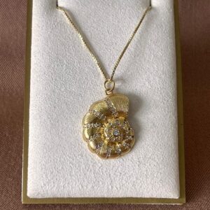 collar de caracol con textura y brillo