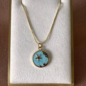collar turquesa con estrella