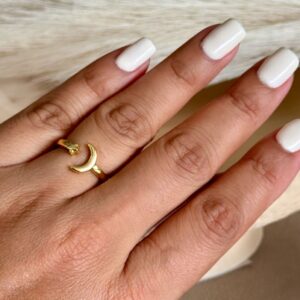Anillo luna y estrella