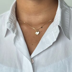 Collar de corazon de nácar