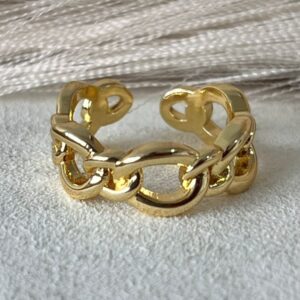 Anillo ajustable con tejido de trenza