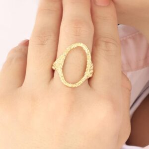 Anillo ajustable maxi ovalado