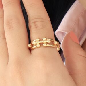 Anillo ajustable tejido