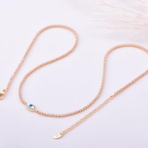 Gargantilla tennis con ojito turco