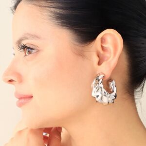 aretes maxi plata argollas