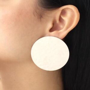 aretes maxi plata redondos