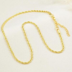 collar cadena entorchada dorada delgadita