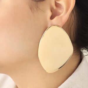 aretes maxi dorado liso