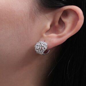 argolla mini de brillos plata elegante