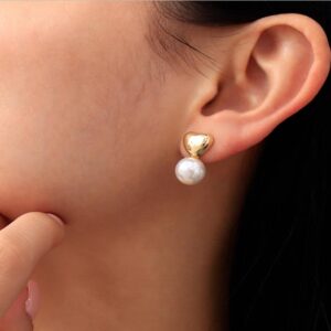 topo de corazón y perlita