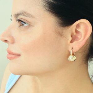 argolla mini de balín y corazones de brillo