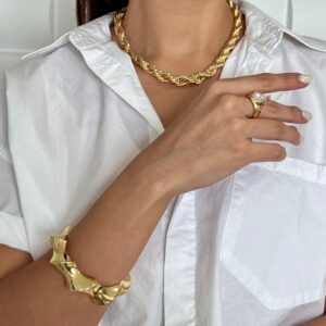 Brazalete entorchado, dorada