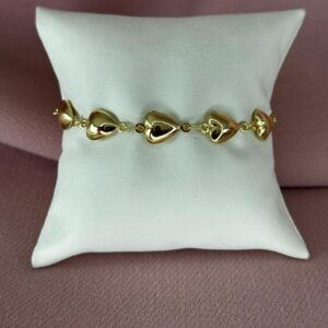 Pulsera de corazón, dorado