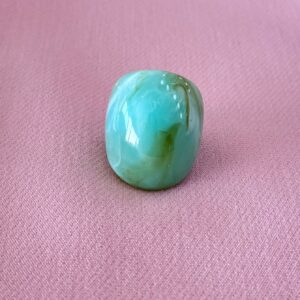 Anillo de acrílico de color verde agua