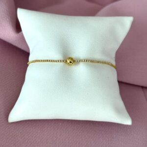 Pulsera ajustable de balín con brillo