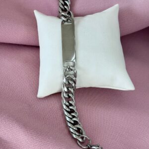 Pulsera de hombre plateada
