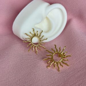 Aretes Topos sol dorado