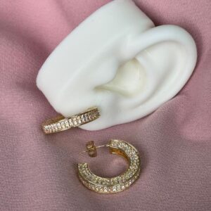 Argolla con brillo y dorado