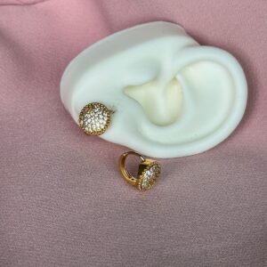 Argollas minis redondo con brillo