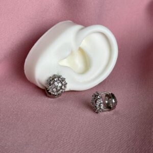 Argollas minis con brillo y con textura