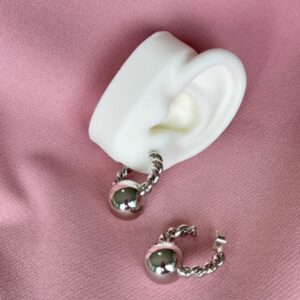 Argollas entorchada con balín