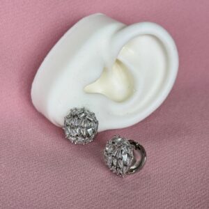 Argollas minis con piedras y lisa