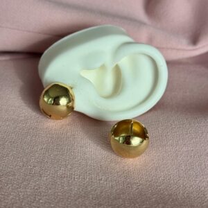 Argolla tipo canasta, dorado