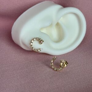 Aretes Topos clavo con brillo