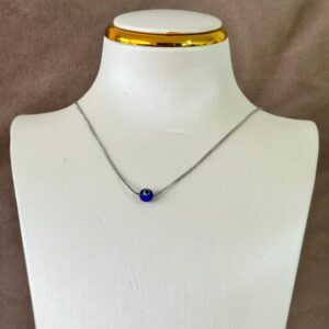 Collar ajustable con dije de ojo turco