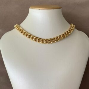 Collar, Gargantilla cubana grueso, dorado