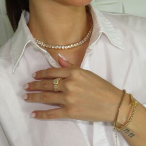 Collar, Gargantilla tennis con brillo